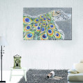 Peacock Womens Canvas Printing / decoração da sala de estar / Arte dropshipping da pintura a óleo